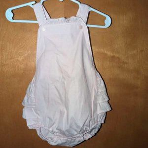 Cuclie Baby Pink Pima Cotton Ruffle Romper sz 6/9 mth